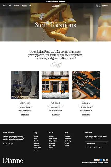 Dianne - Modern Jewelry Store WooCommerce WordPress Theme