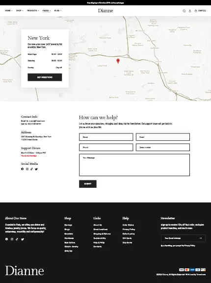 Dianne - Modern Jewelry Store WooCommerce WordPress Theme