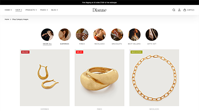 Dianne - Modern Jewelry Store WooCommerce WordPress Theme