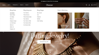Dianne - Modern Jewelry Store WooCommerce WordPress Theme