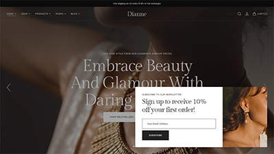 Dianne - Modern Jewelry Store WooCommerce WordPress Theme