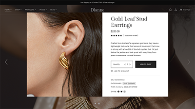 Dianne - Modern Jewelry Store WooCommerce WordPress Theme