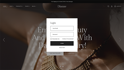 Dianne - Modern Jewelry Store WooCommerce WordPress Theme