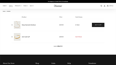 Dianne - Modern Jewelry Store WooCommerce WordPress Theme