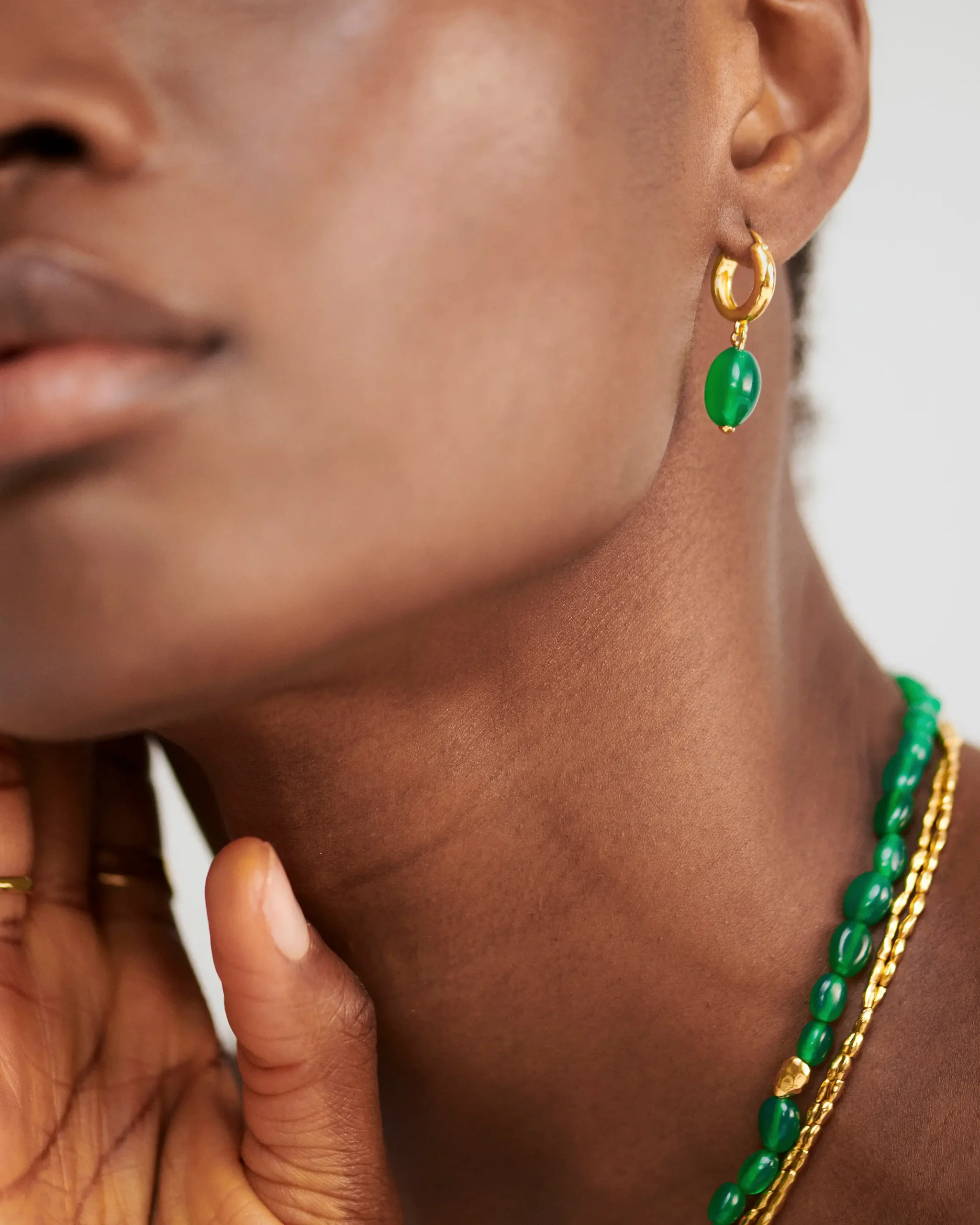 Green Wire Earrings - Image 2