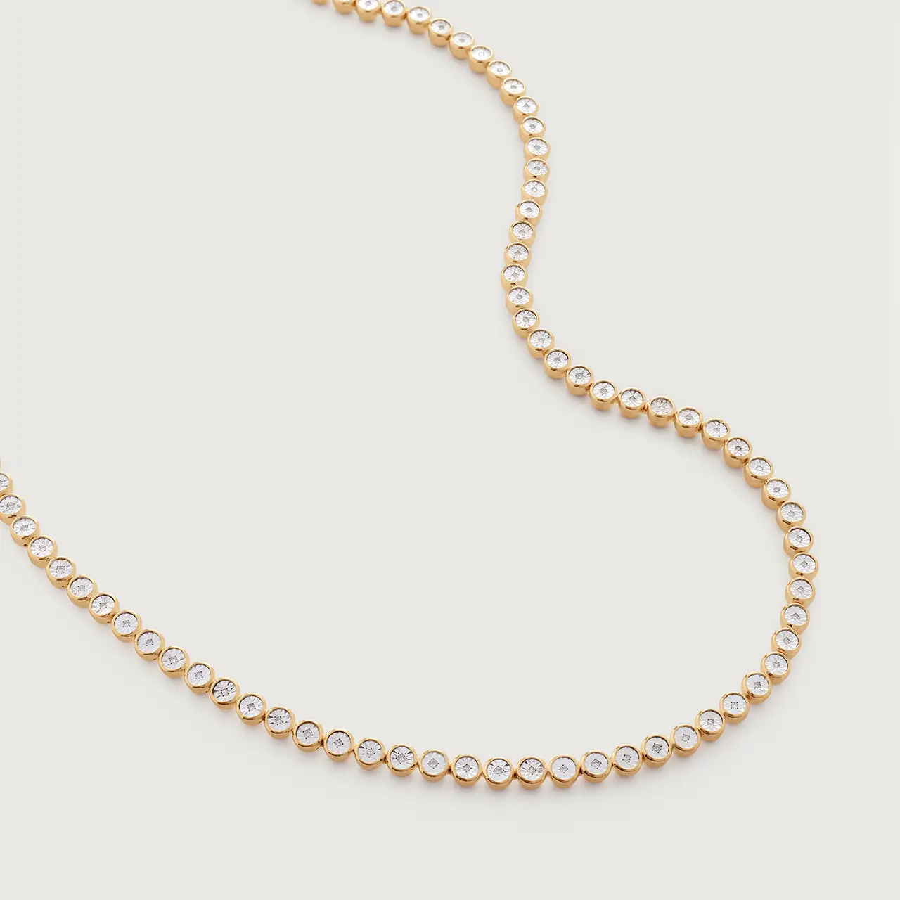 Many Diamonds Necklace And Arch Gold Cuff - Image 2